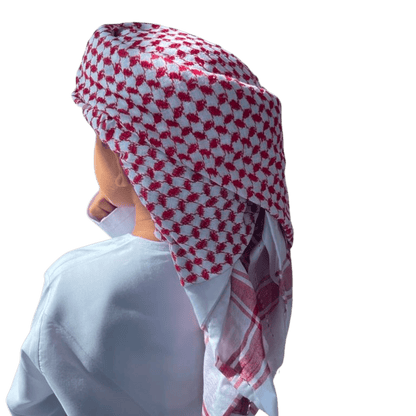 Kids Ready Made Red Arab Hat Shemagh