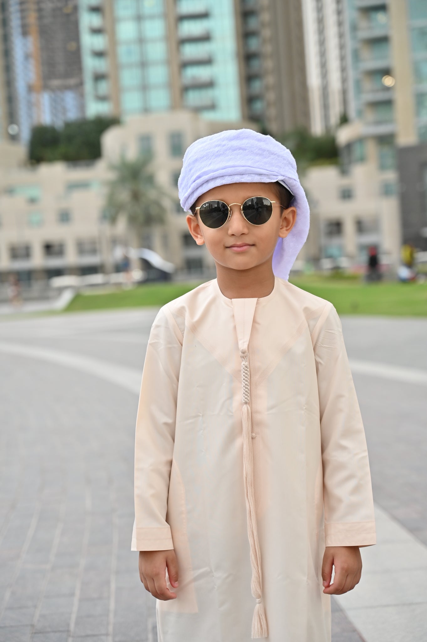 Beige Emirati Boys Jubba