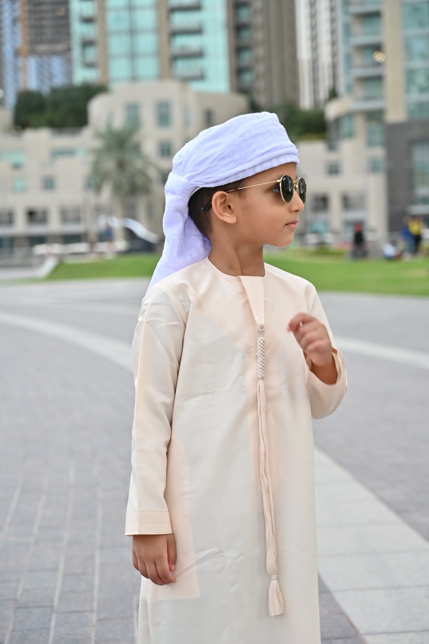 Beige Emirati Baby Jubba