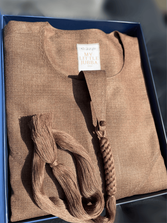 Brown Cashmere Wool Emirati Baby Jubba