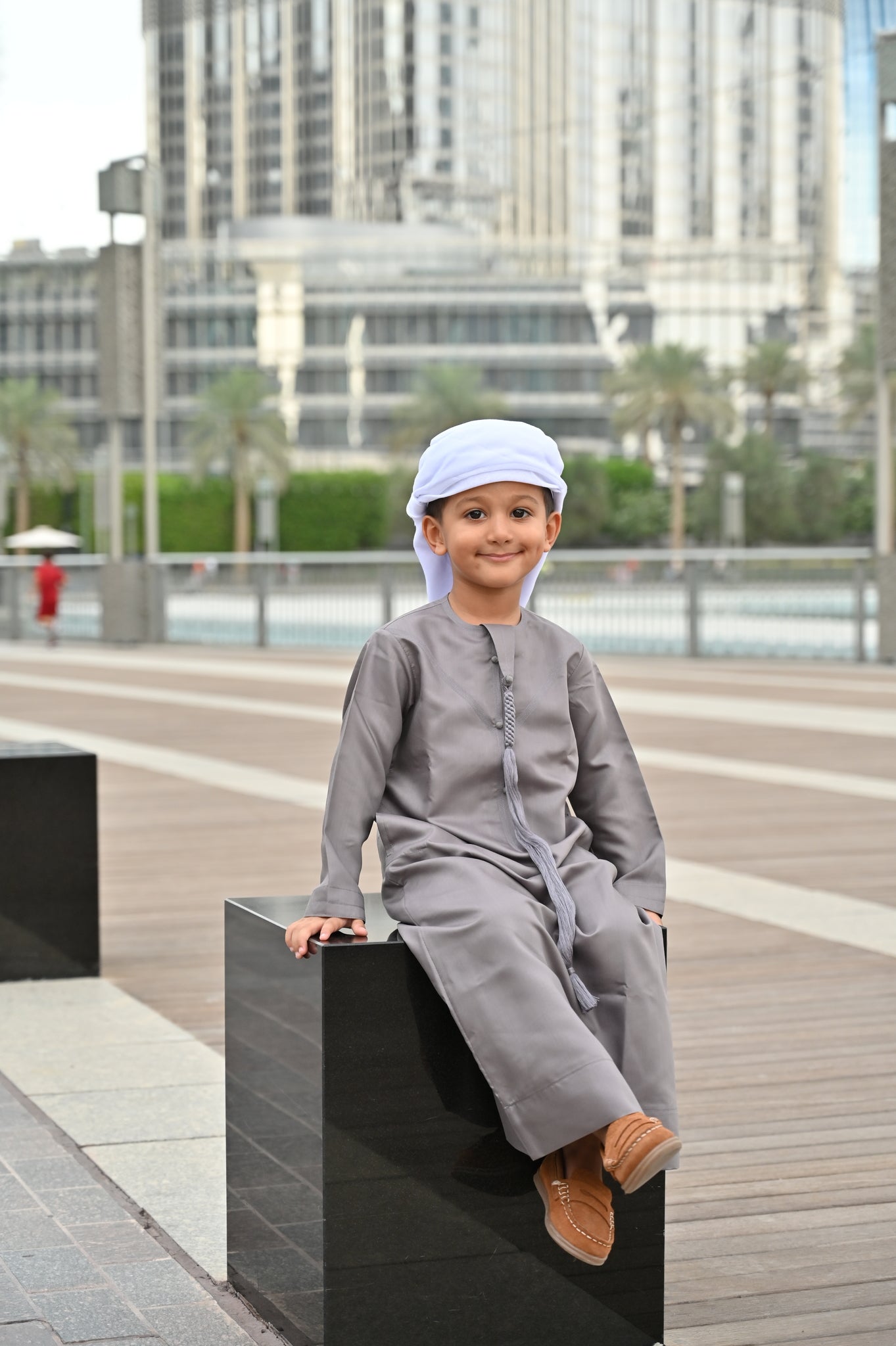Grey Emirati Baby Jubba